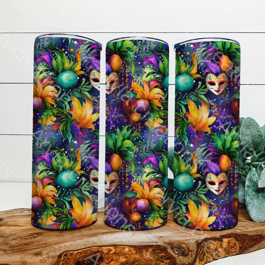 Mardi gras tumbler