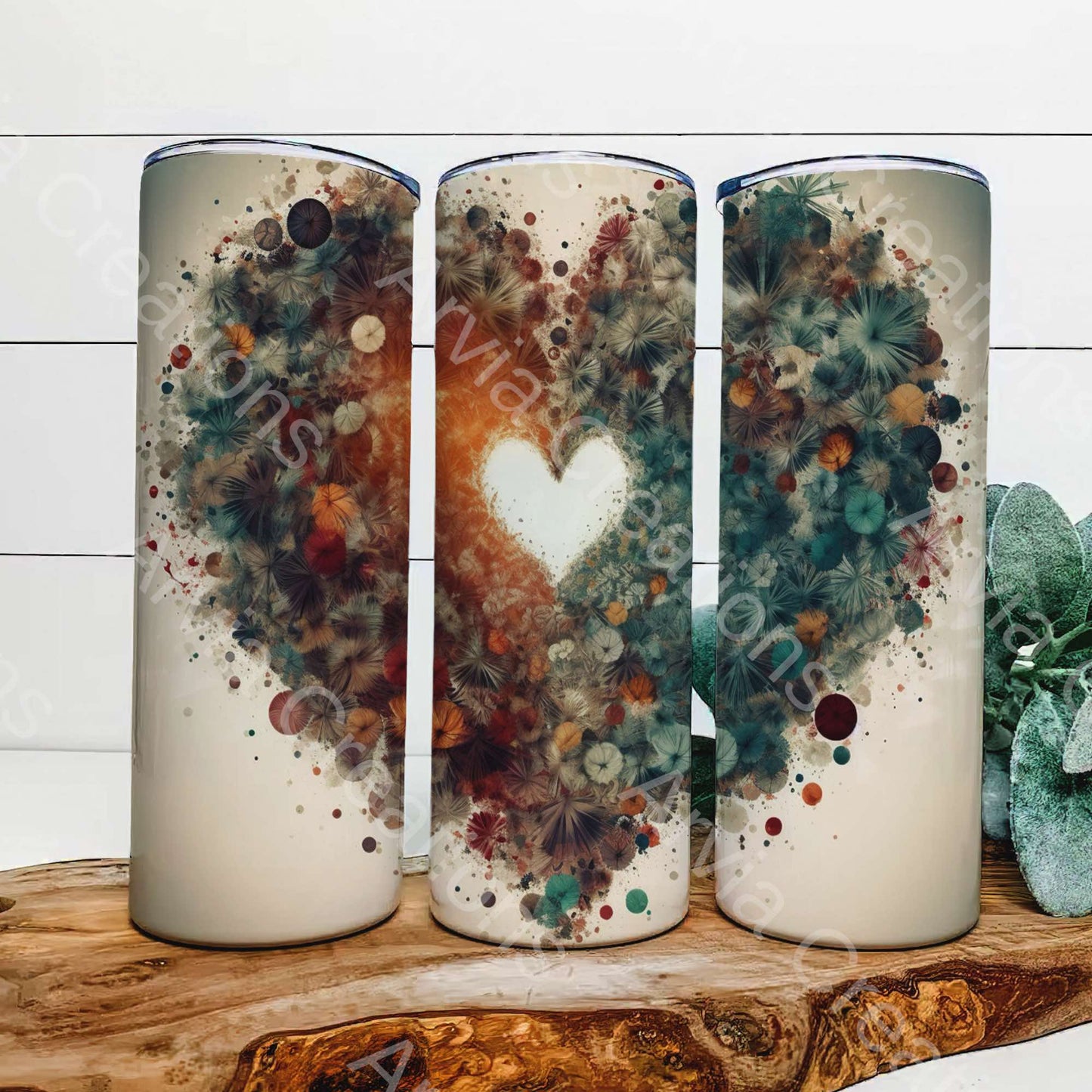 Flower Heart tumbler