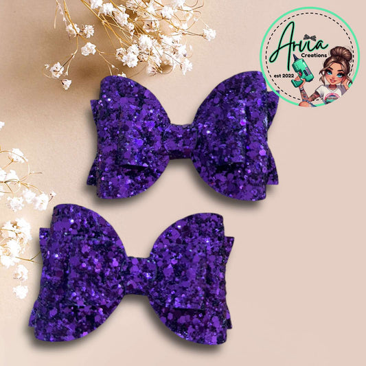 Chunky glitter pigtail sets